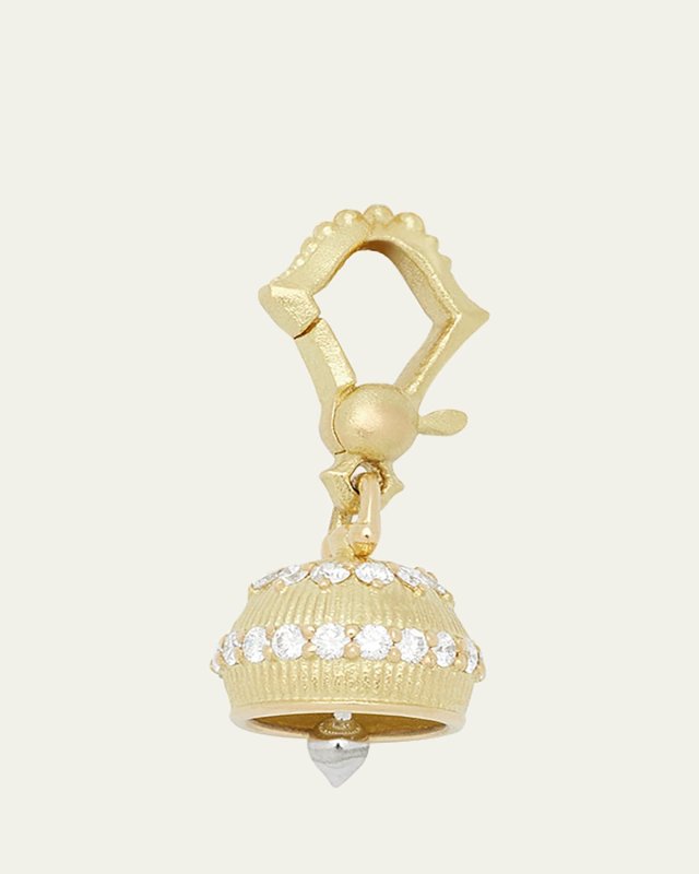 #1 18K Meditation Bell Pendant, 10mm